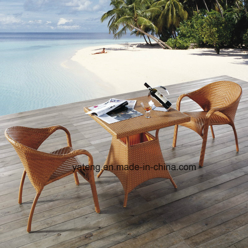 All Weatehr Patio Furniture Chair Wicker Rattan Furniture Dining Outdoor Chair & Table Coffee Set (YTA004&YTD002-5)