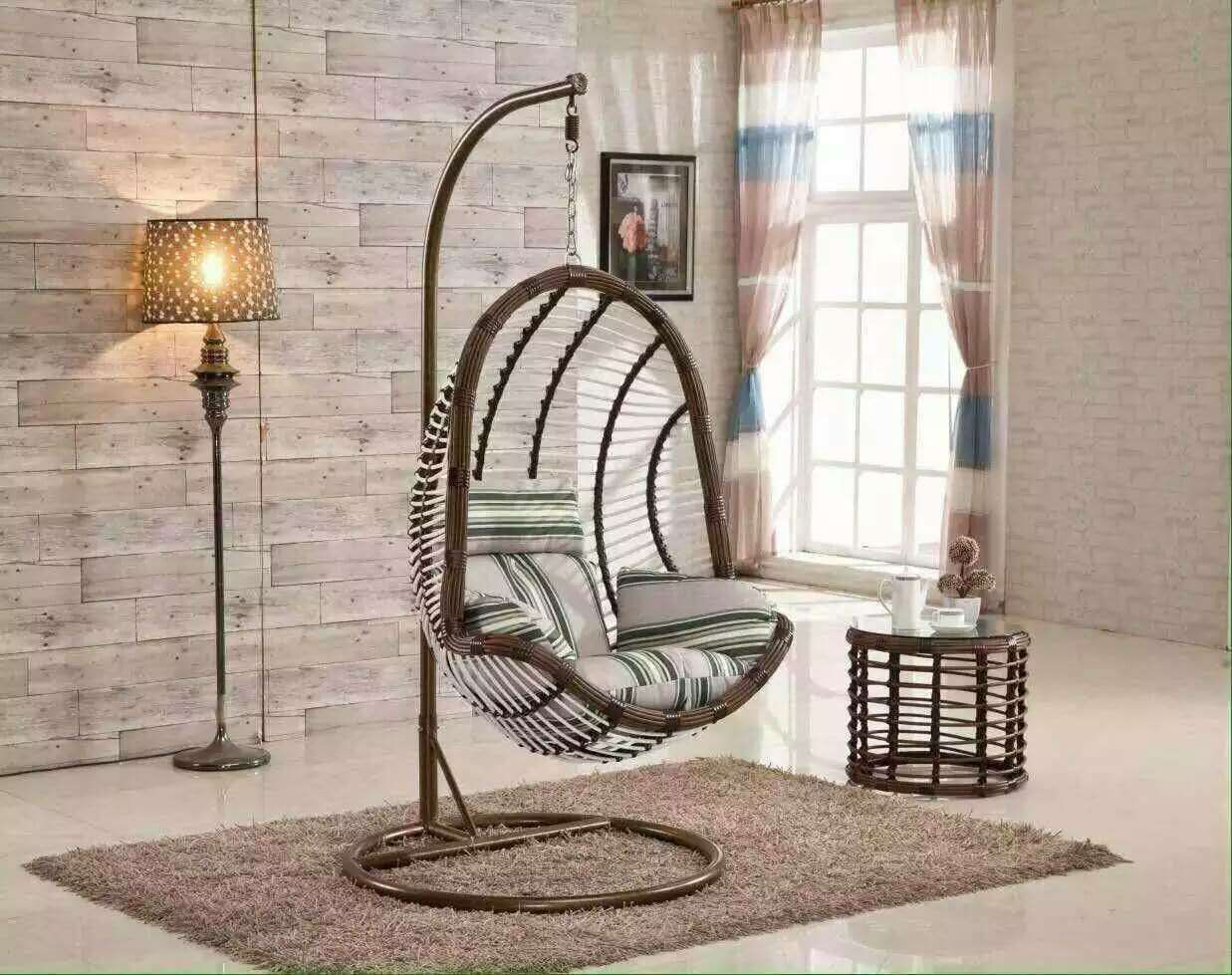 Outdoor Hanging Basket Furniture Rocking Chair Balcony Dormitory Room Hanging Chair Indoor Cane Swing Chair