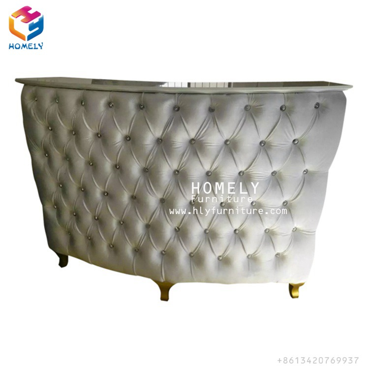 Modern Salon Furniture White Reception Counter Table
