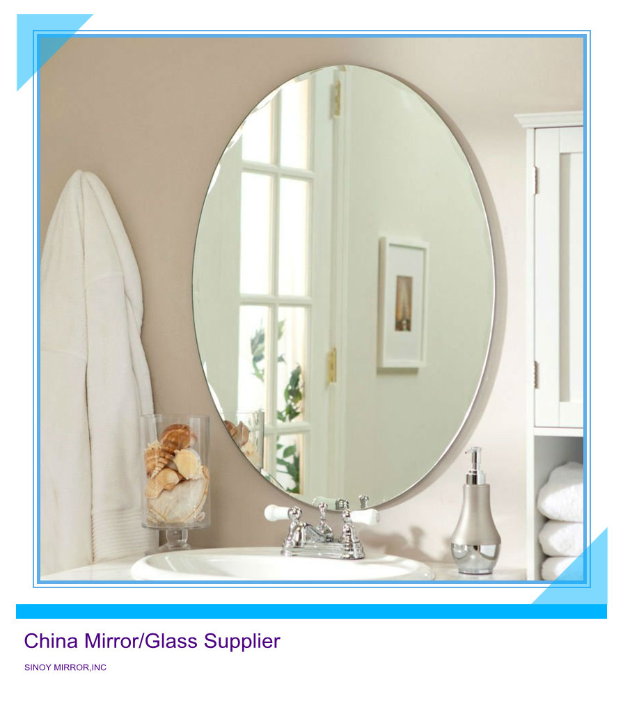 Round Shape Decorative Bathroom Silver Mirror Glass