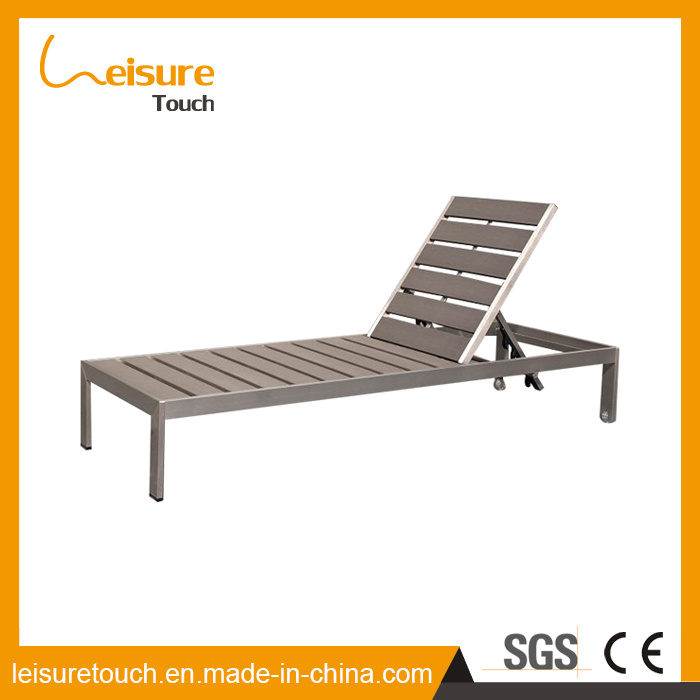 New Style Gray High Degree Light-Fastness Plastic Wood Beach Swimming Pool Deck Chair