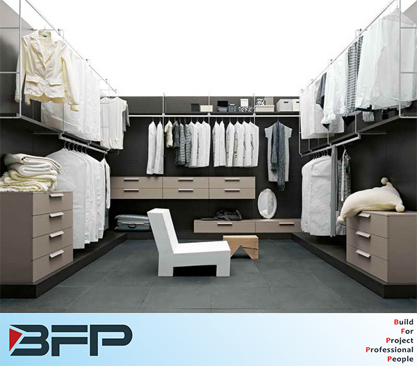 Wooden Melamine Bedroom Wardrobes Walk in Closet
