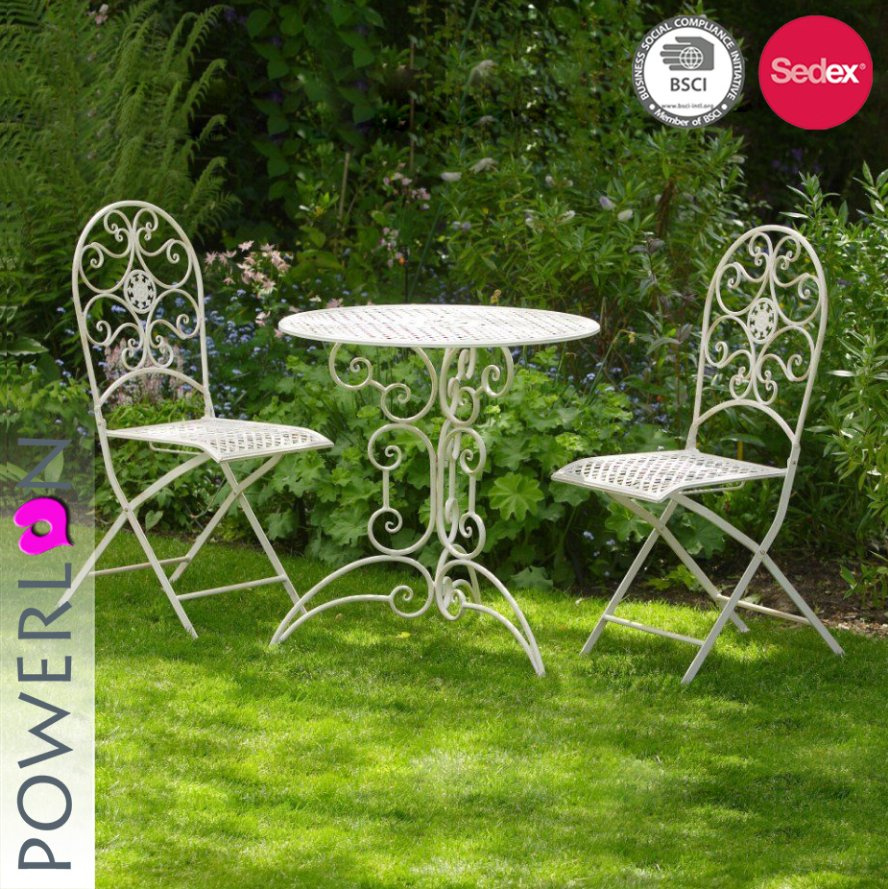 Folding Metal Antique Garden Bistro Sets