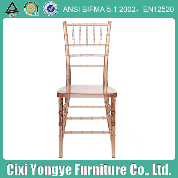 Crystal Plastic Resin Tiffany Chair for Wedding Party