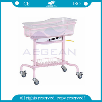 AG-CB009 Hospital Used Moving Professional Adjustable Infant Hospital Baby Bed