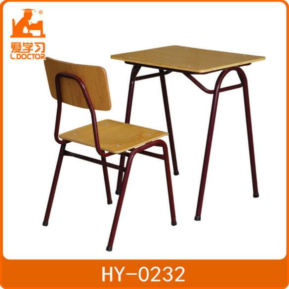 Student Metal Desk and Chair of Plywood for Education