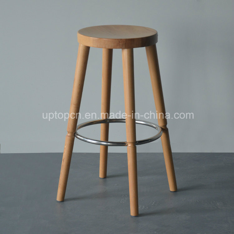 Commercial High Round Wooden Bar Stool (SP-HBC255)