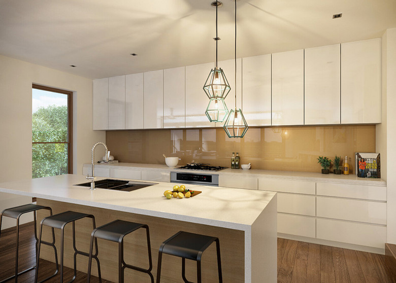 Modern High Gloss Wood Kitchen Cabinet