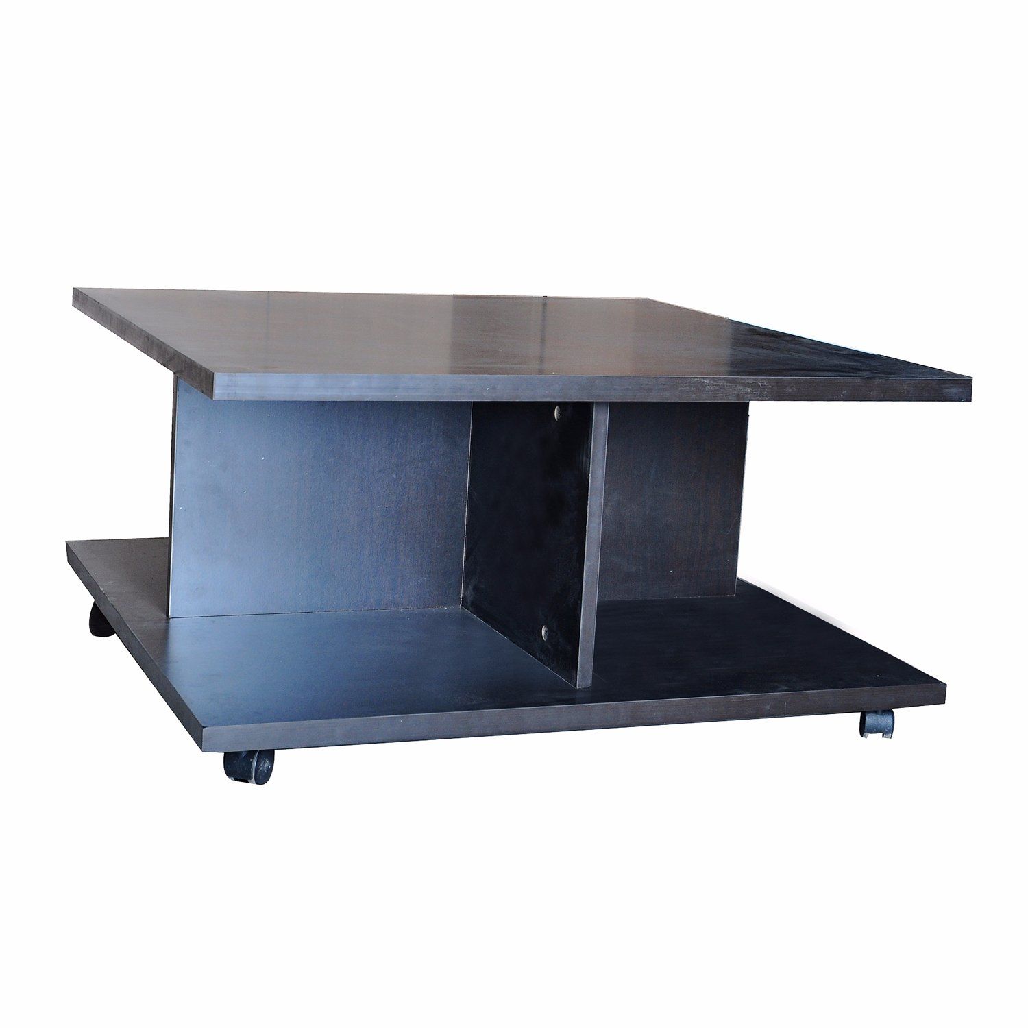 MDF Leg with Melamine Paper Coffee Table with Wheels