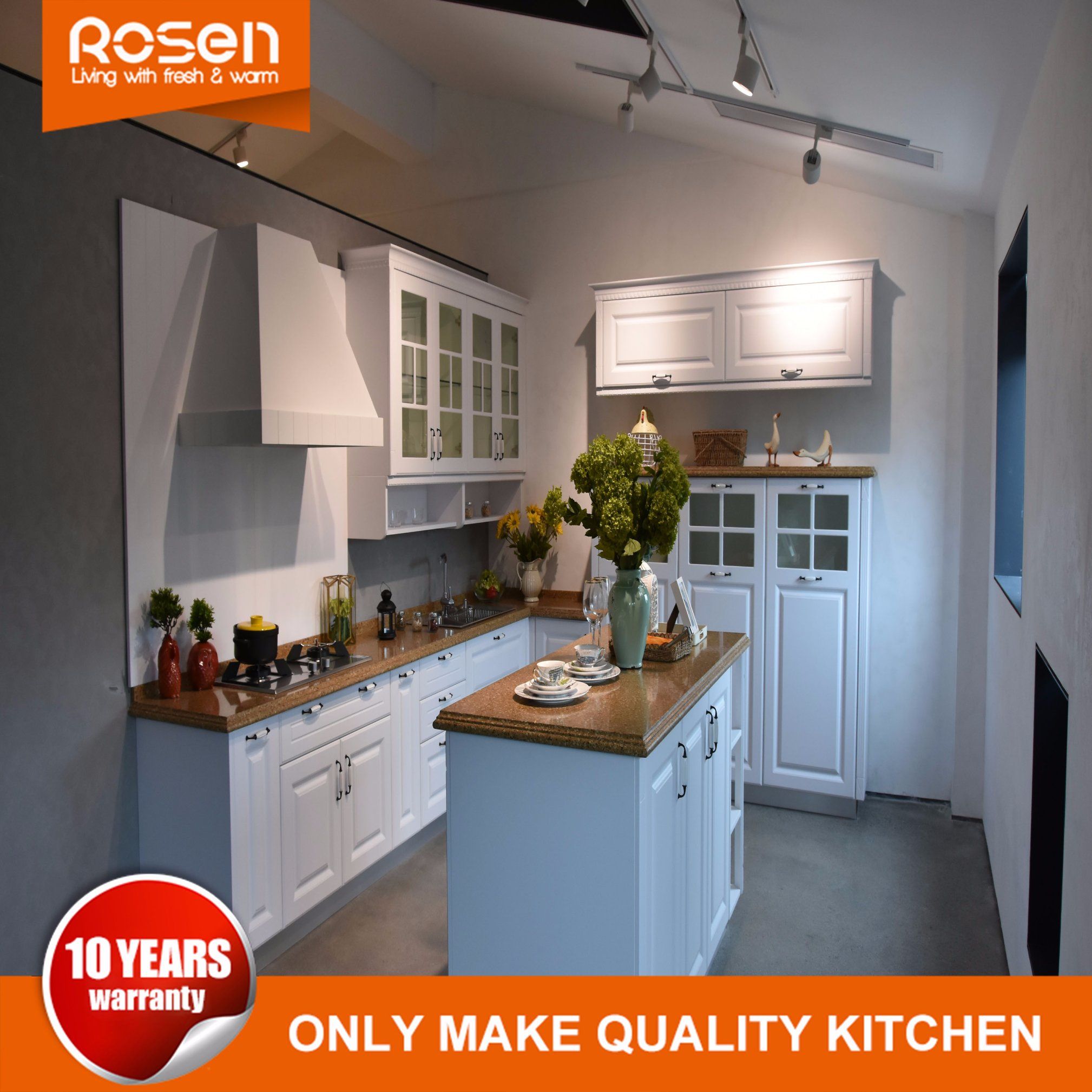 Solid Wood China Modular Home Furniture Kitchen Cabinets