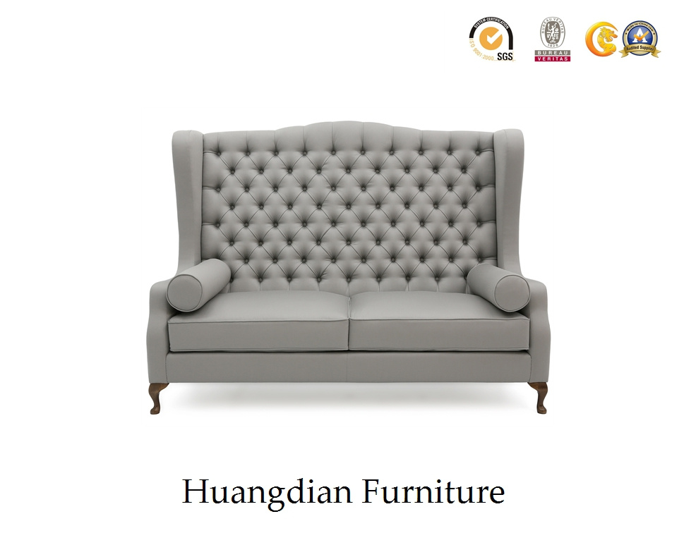 Hotel Furniture Tufted Upholstered Velvety Cotton Fabric Sofa (HD758)
