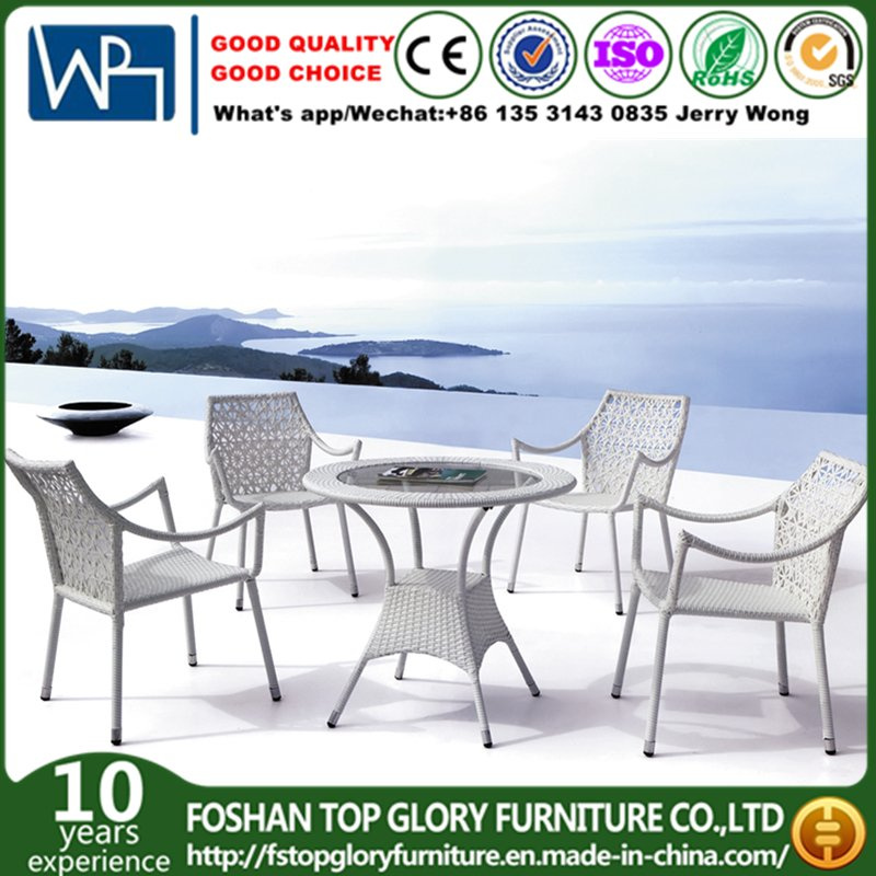 Garden Furniture Outdoor Rattan Dining Table Set with Cushion (TG-1216)