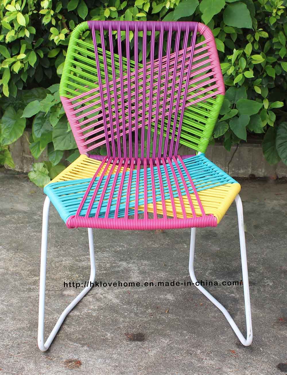 Morden Metal Outdoor Leisure Dining Restaurant Rattan Tropicalia Garden Chair