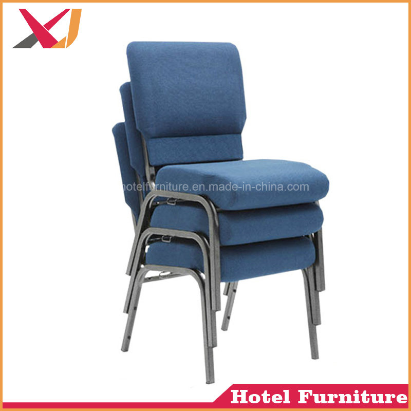 Strong Metal Steel Stacking Red Blue Church Chair for Auditorium
