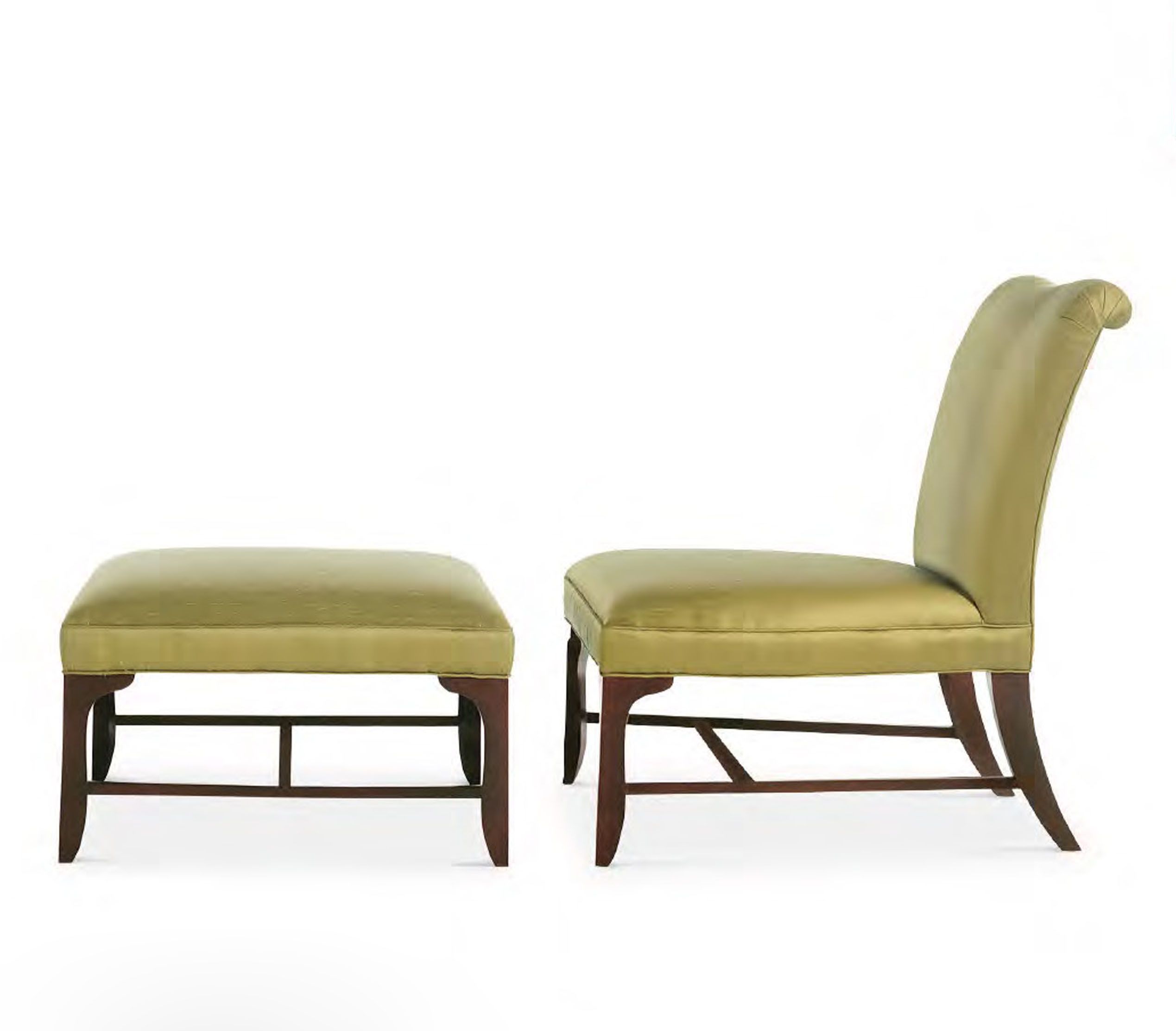 Leisure Wood Fabric Living Room One Seat Sofa with a Stooldaybed