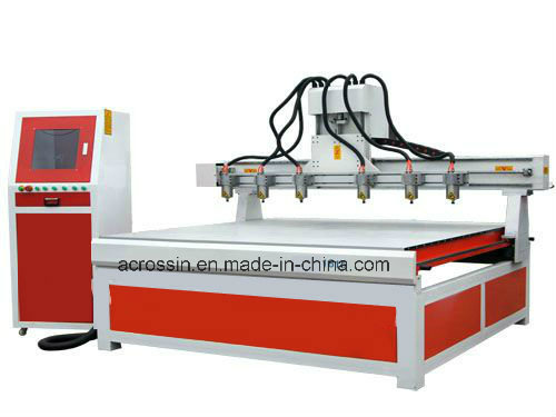 Multi Spindles 4 Axis CNC Router Machine with 3D Rotary for Engraving Wood, Soft Metal,