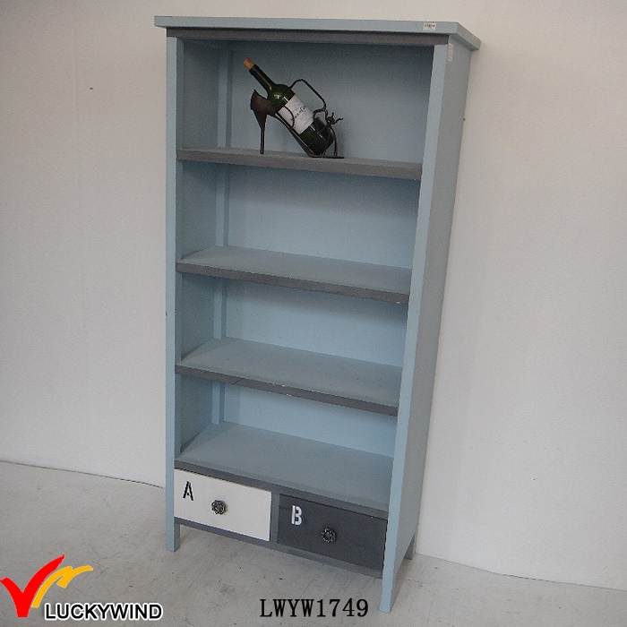 Shabby Chic Country Small Furniture Blue Wooden Cabinet