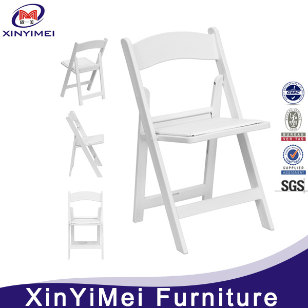 Wooden Padded Folding Chair, White Wimbledon Chair