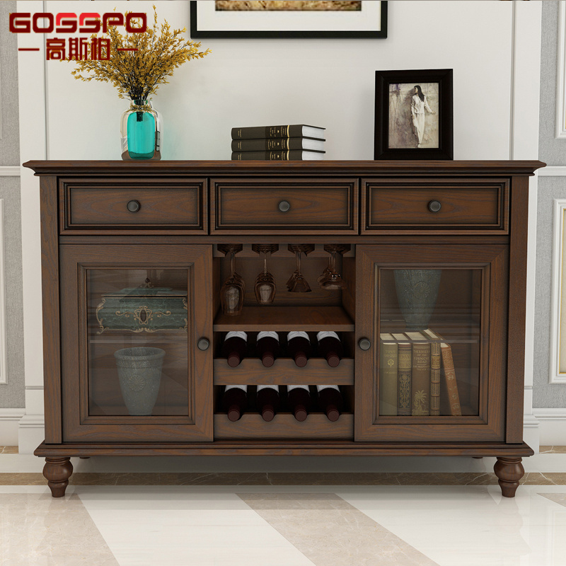 Antique Mahogany Wood Drawer Storage Cabinet (GSP20-003)