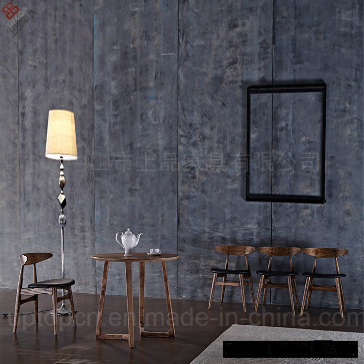 Wooden Restaurant Chair with PU Upholstery and Special Round Table (SP-CT590)