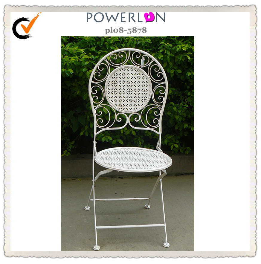 Vintage Stackable Iron Dining Room Chair (PL08-5878)
