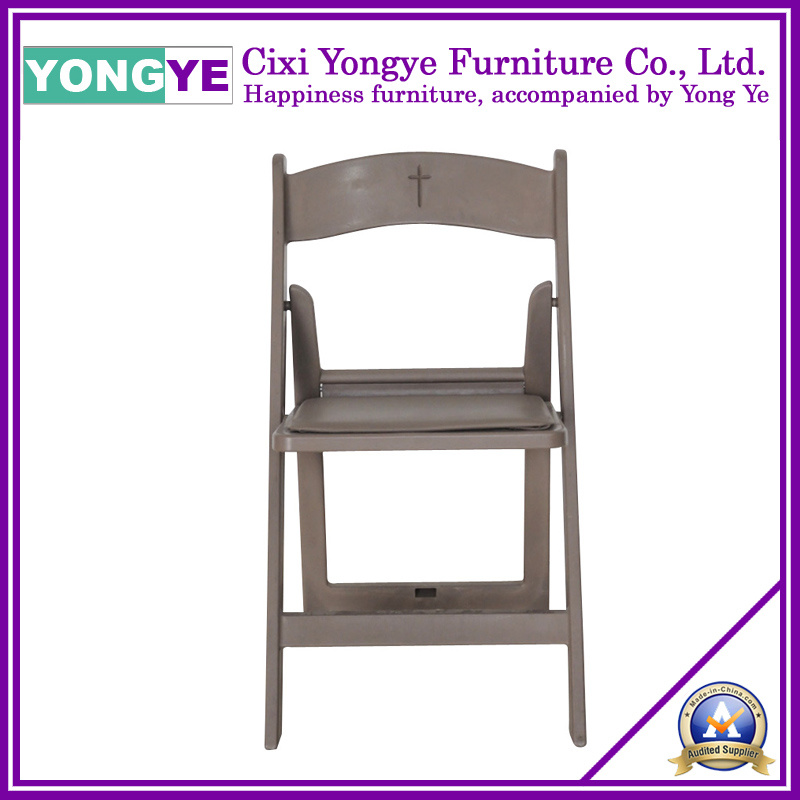 Grey Plastic Resin Folding Chair at Party