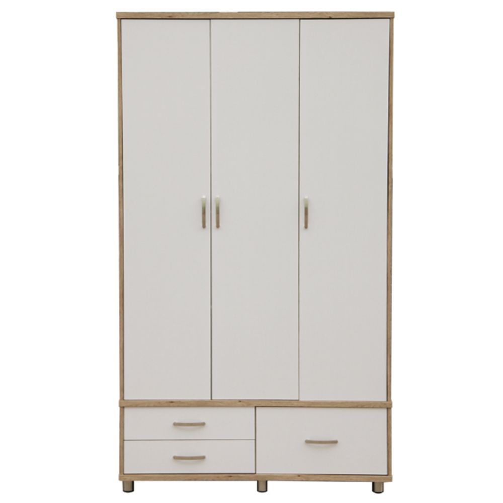 Cheap New Design 3 Door 3 Drawers Wooden Closet Wardrobe