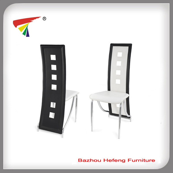 Latest Design Black with White Leather Dining Chair (DC006)