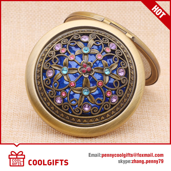 Wholesale Double Side Folding Decorative Makeup Pocket Mirrors for Gift