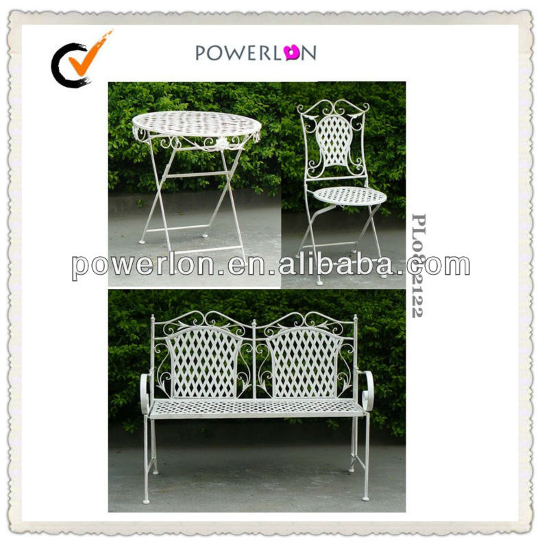 Shabby Chic Folding Antique Iron Garden Furniture