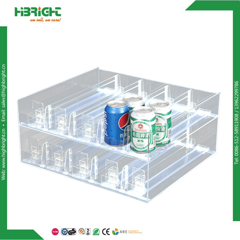 Retail Plastic Grocery System Bottle Drink Shelf Pusher