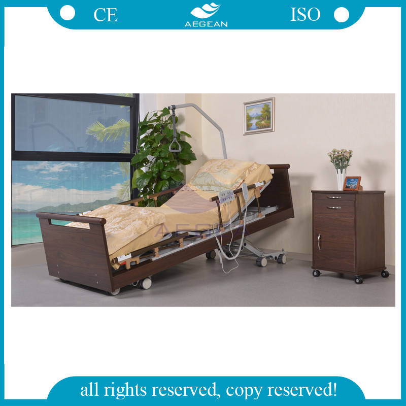 AG-W001 Advanced 5-Function Linak Motors Wood Homecare Bed