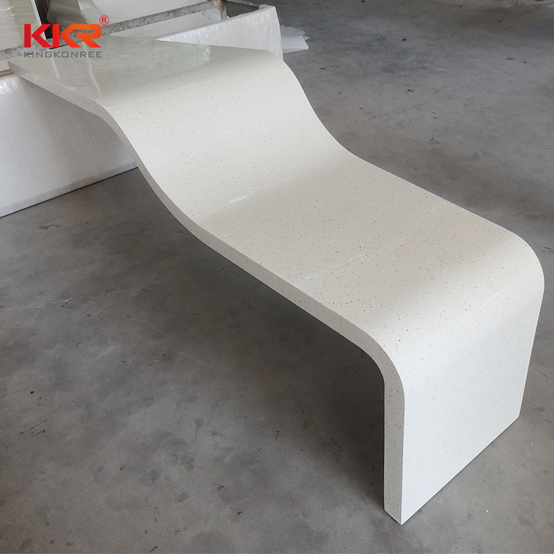 Acrylic Reception Desk Artificial Stone Bar Counter