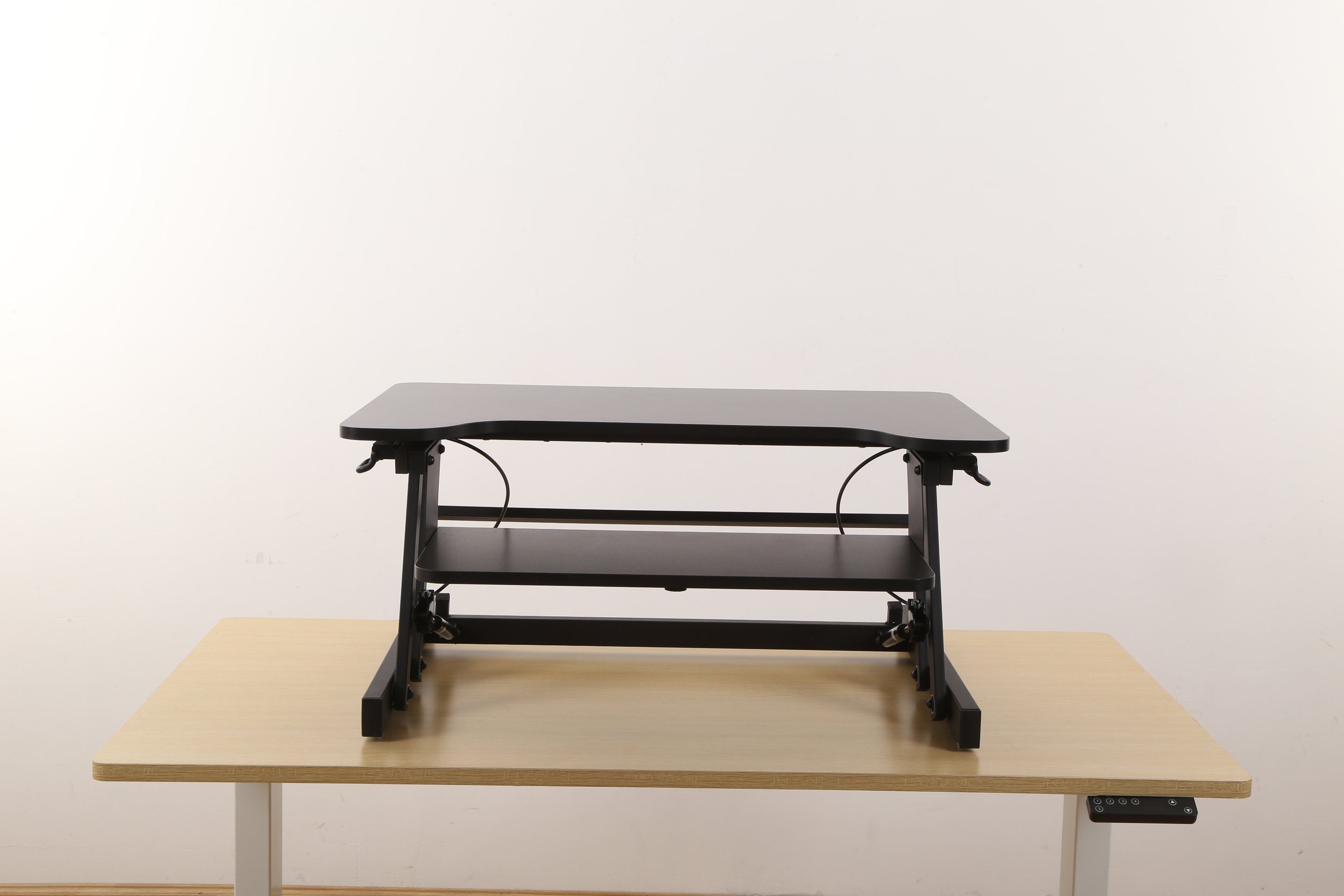 Height Adjustable Standing Desk with Wider Keybaord Tray Laptop Desk