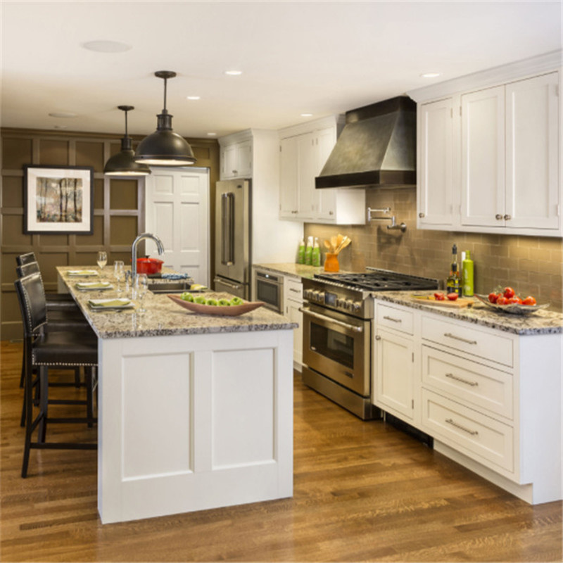 America Popular Shaker Style Kitchen Cabinet with Island