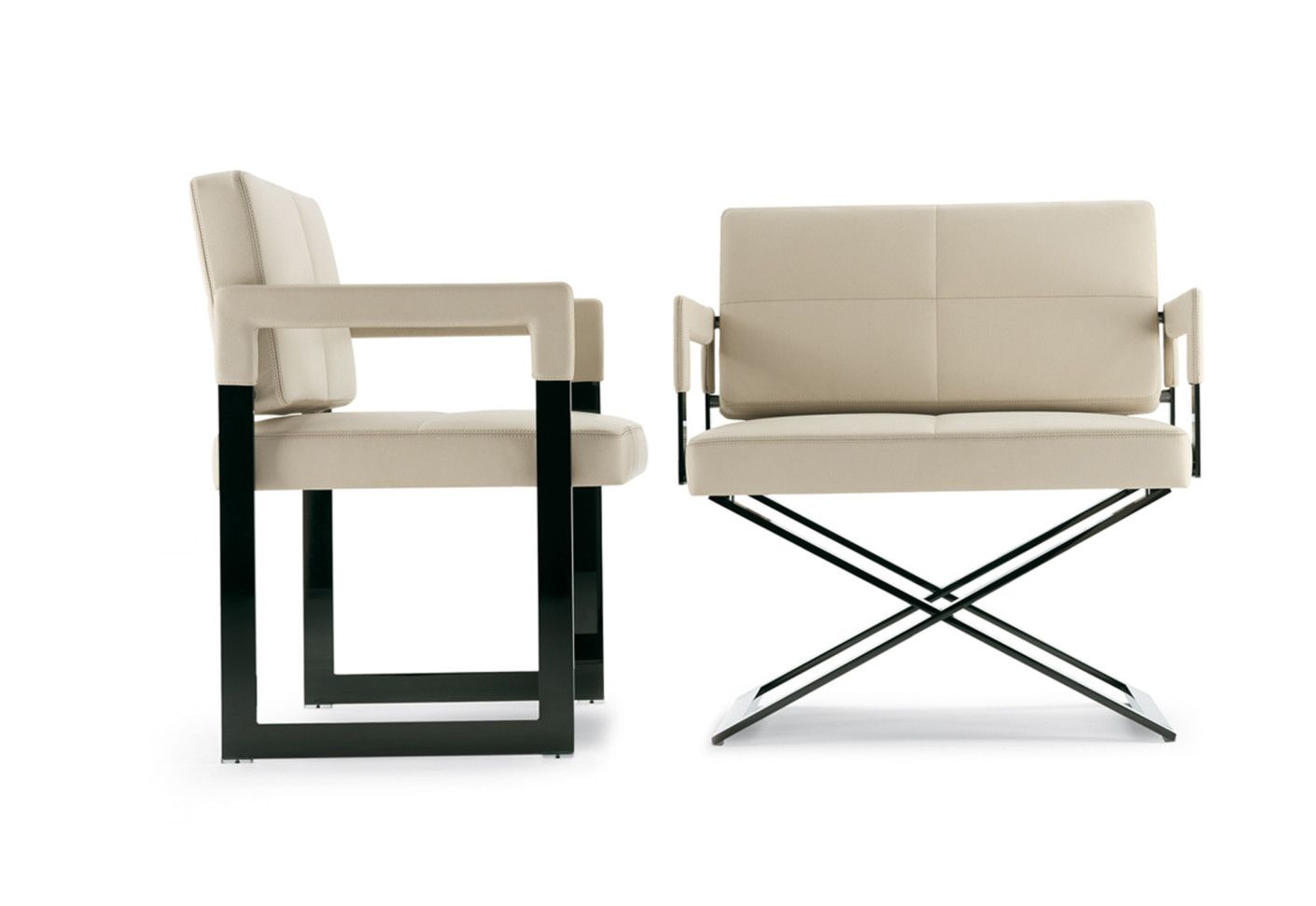 Jean-Marie Massaud Aster X Chairs / Famous Design Dining Chair / Leather Restaurant Chair