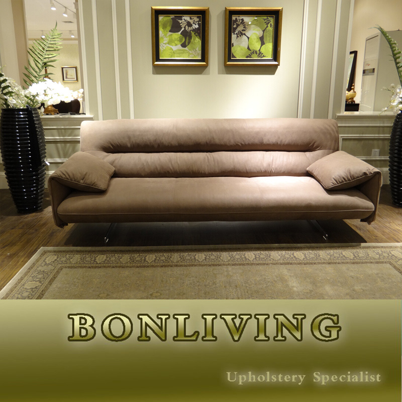 Comfortably Seated Nubuck Modern Nubuck Leater Sofa (B26)