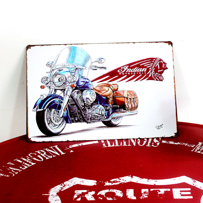 Printing Custom Wall Plaque Vintage motorcycle Sign Metal Craft
