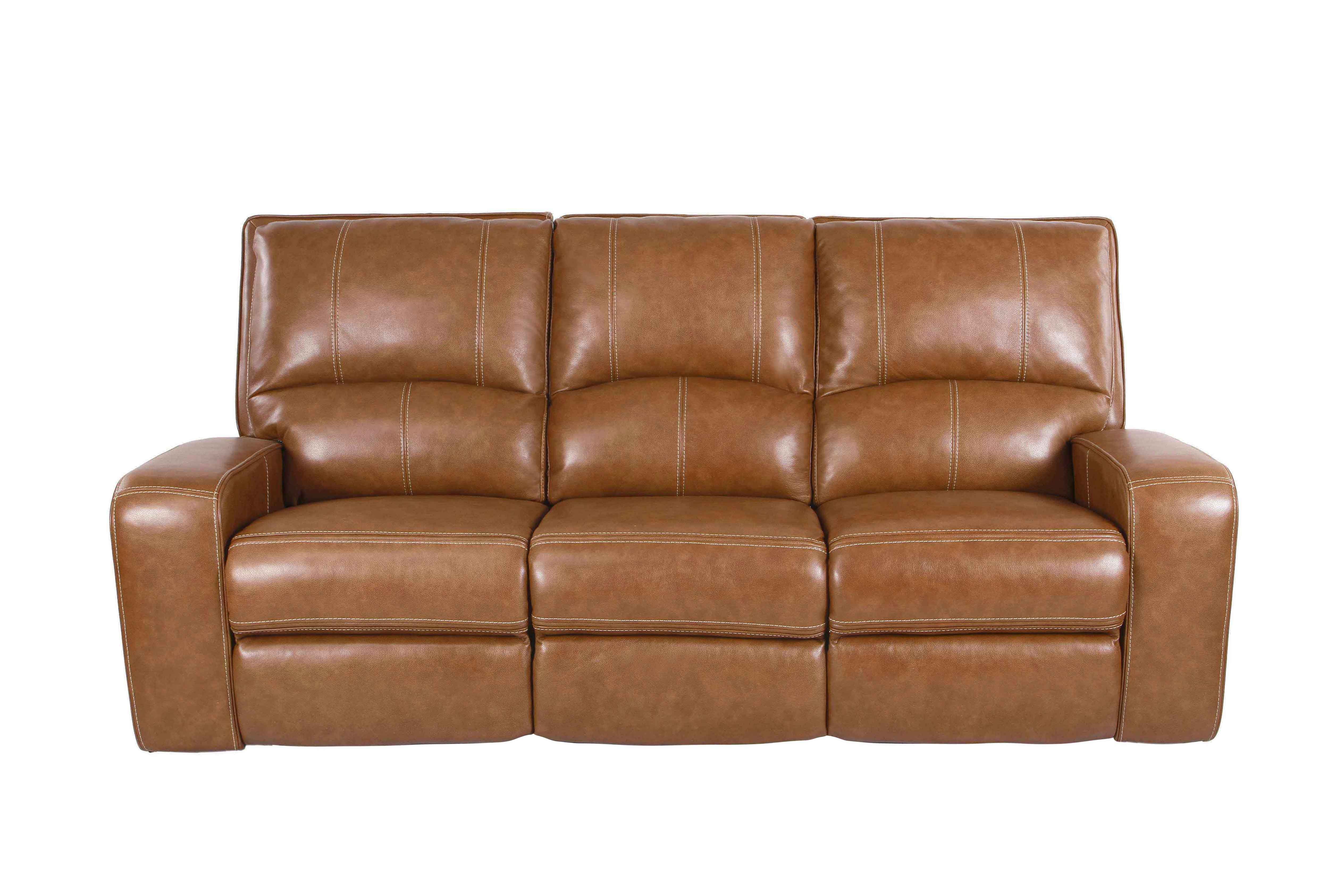 Tri-Tone Leather Traditional Reclining Corner Sofa