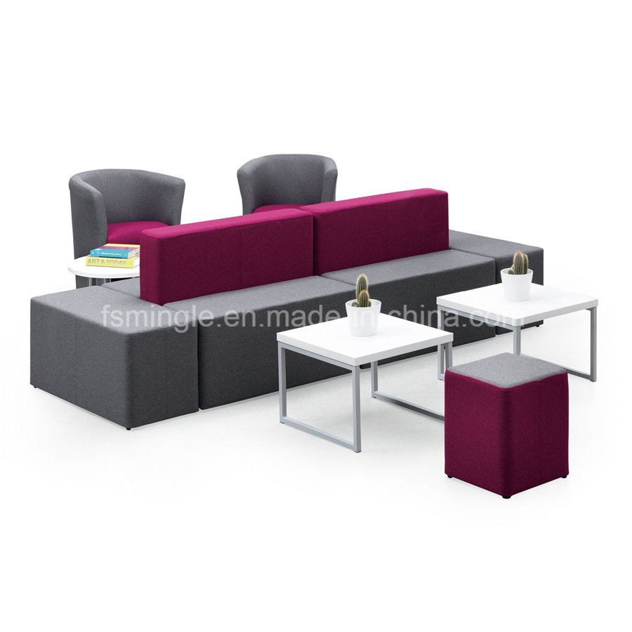 New Model Office L Shape Fabric Sofa Bench for Public Waiting Room