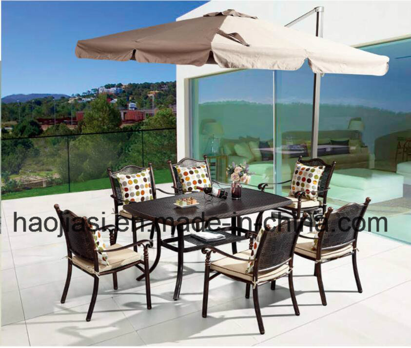 Outdoor /Rattan / Garden / Patio/ Hotel Furniture Cast Aluminum Chair & Table Set (HS 3199C & HS 7118DT)