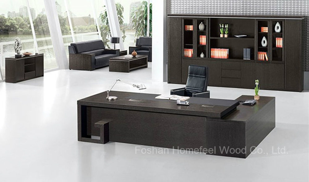 Modern Black Executive Desk Office Furniture (HF-BD020)