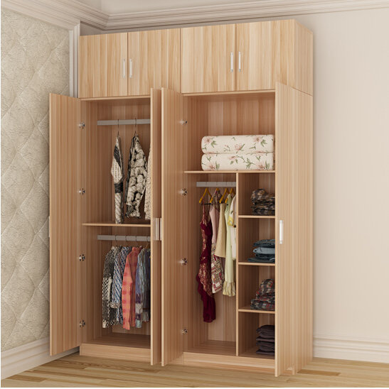 4 Doors Closet with Wall Cabinet