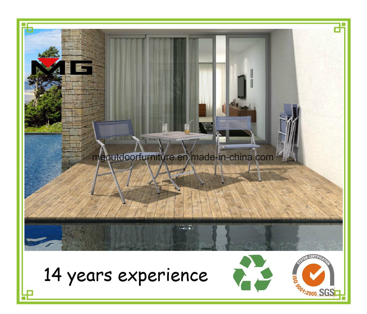Folding Chairs Outdoor Folding Chair with Stainless Steel Legs