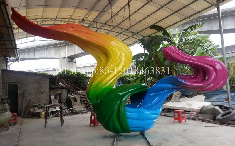 Titanium Coated Stainless Steel Sculptures Metal for Outside Decoration
