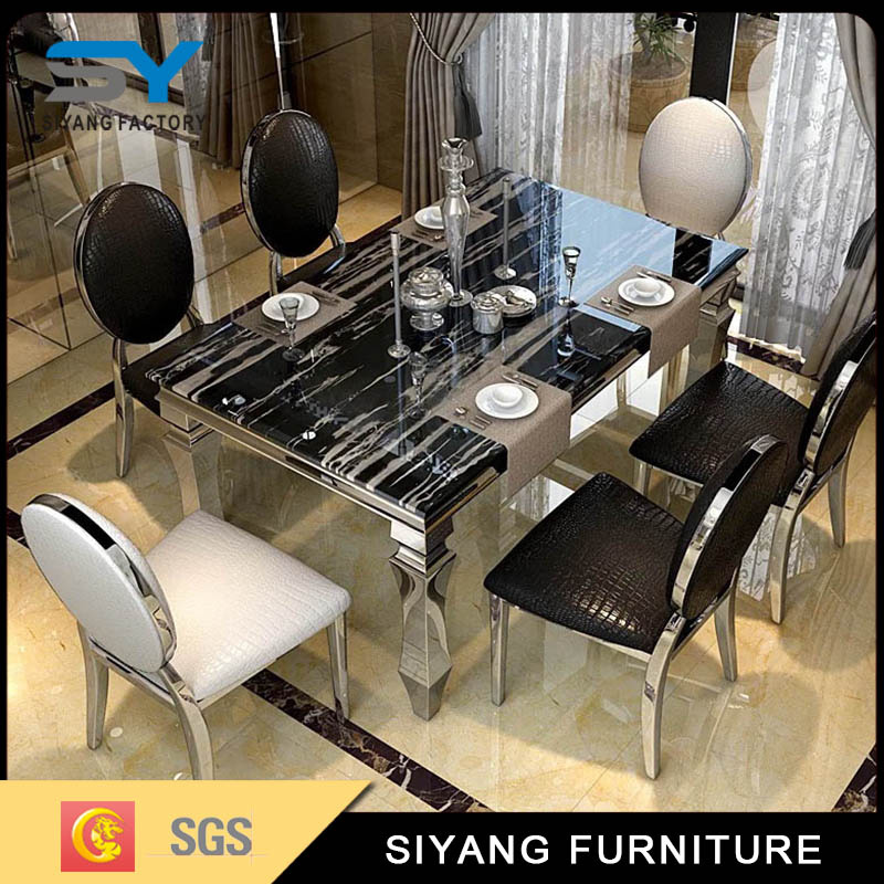 Restaurant Furniture Dining Table Set Marble Dinner Table