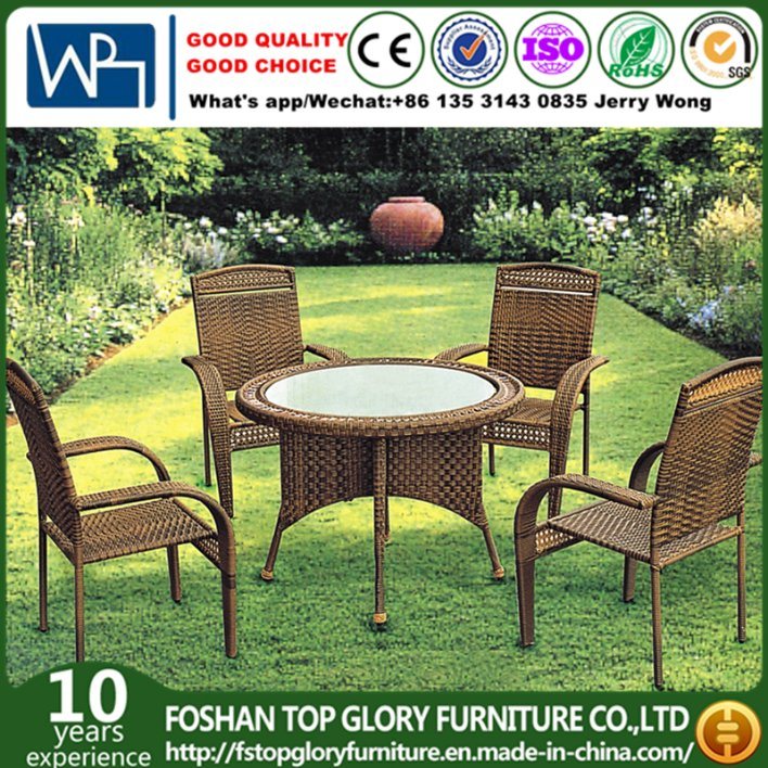 Rattan Wicker Patio Furniture Garden Dining Table Set (TG-568)