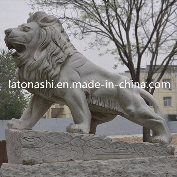 Natural Stone Grey Granite Animal Carving Statue / Sculpture for Garden