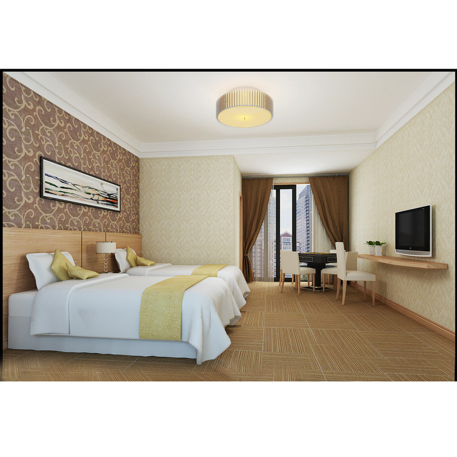 5 Star Customized Hotel Funriture Leisure Wooden Bed