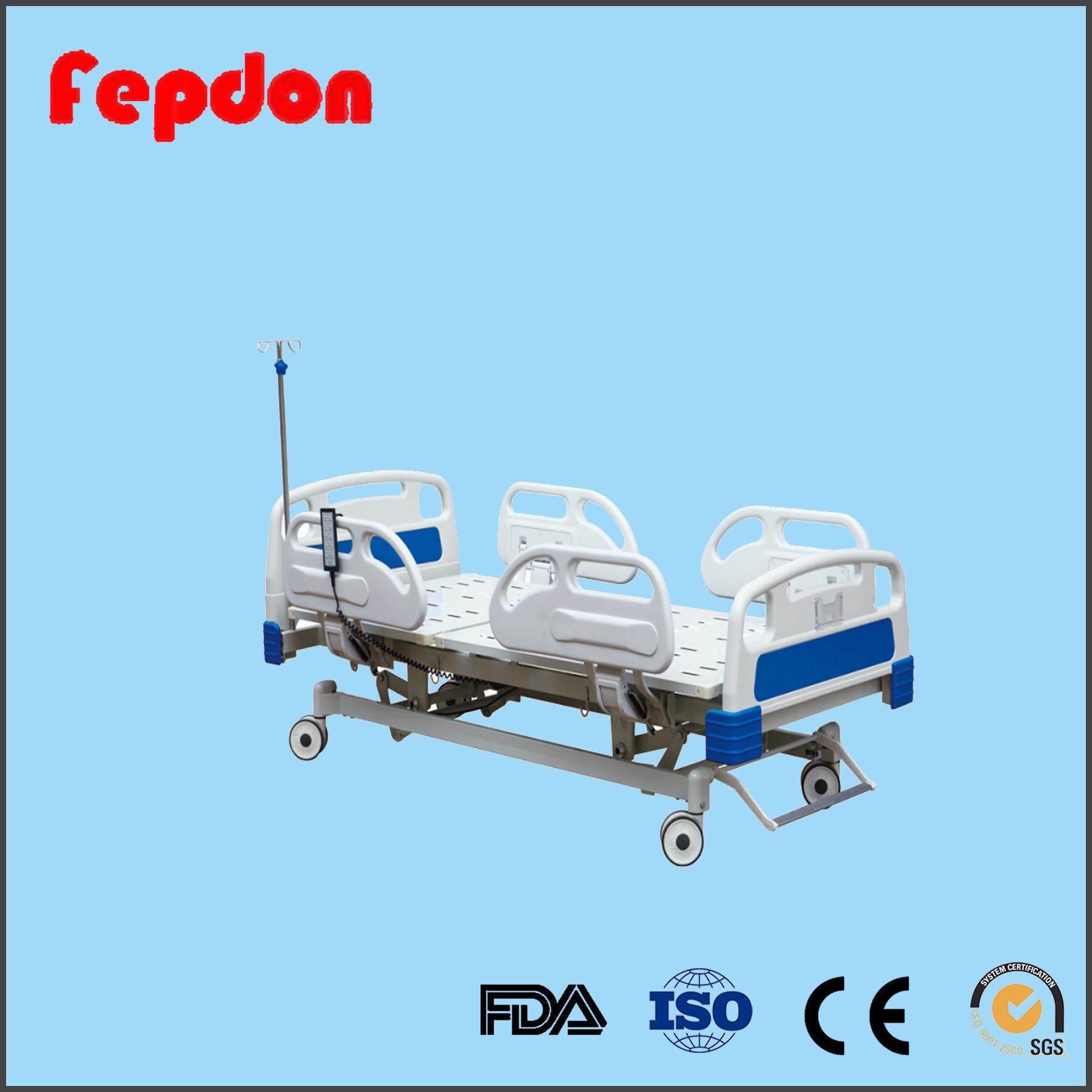 Four Function Electric Hospital Patient Bed with Elevator Lifting (HF-848)